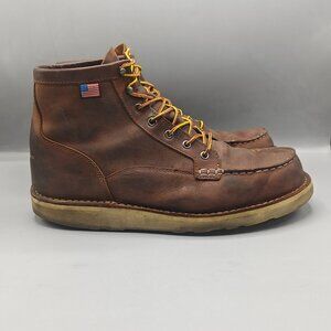 Danner Boots Mens 13 EE Bull Run 6" 15563 Brown Leather Moc Toe Workwear USA